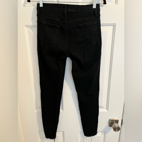 Just Black Denim Millie Black Ripped Hem Skinny Jeans Size 26 - Picture 6 of 7
